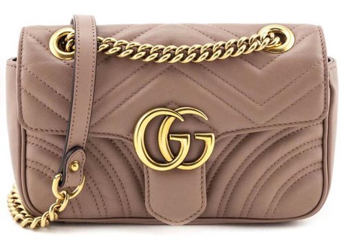 Gucci GG Marmont Crossbody Bag Mini - Dusty Pink
