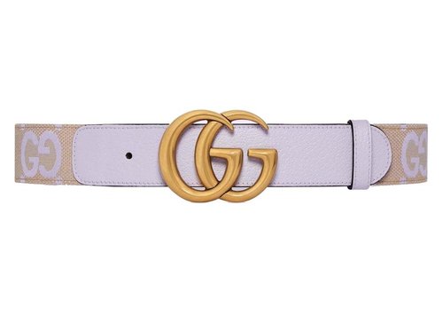 Gucci GG Marmont Jumbo GG Belt - Beige/Lilac