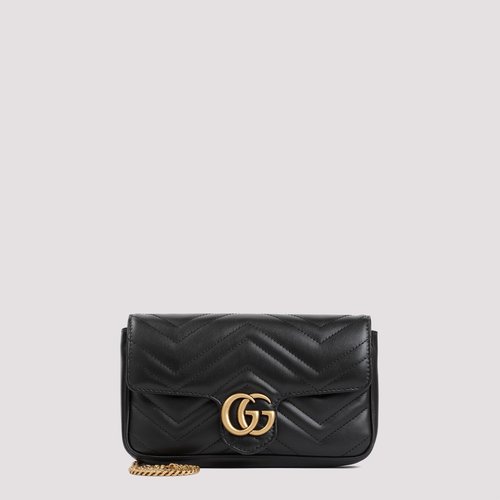 Gucci Gg Marmont Shoulder Bag - Black/White - 751526-AACCE-1061