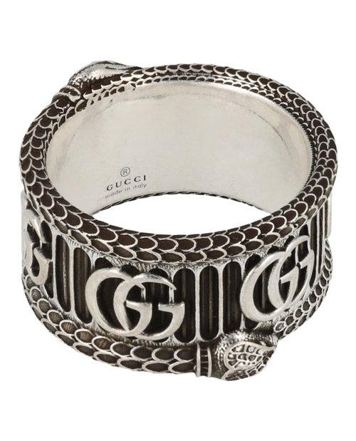 Gucci GG Marmont Snake Ring - Palladium Black Precious