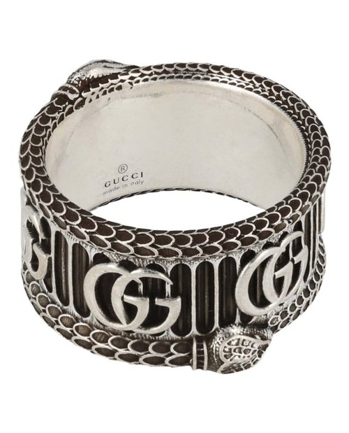 Gucci GG Marmont Snake Ring - Silver
