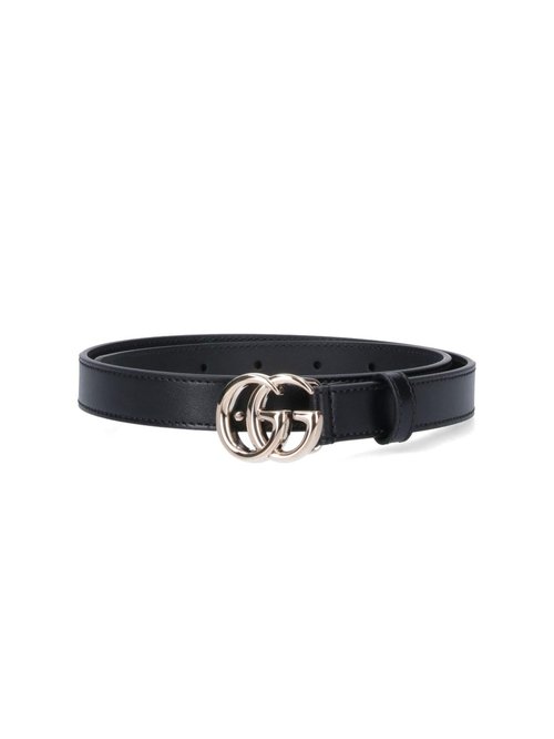 Gucci gg Marmont Thin Belt - Black - 409417-0AAA5-1000