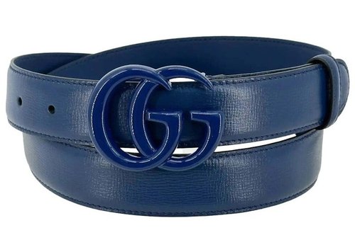 Gucci GG Marmont Thin Belt - Blue