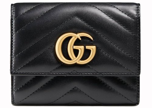 Gucci GG Marmont Wallet Matelasse - Black