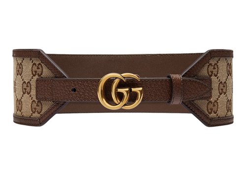 Gucci GG Marmont Wide 68MM Belt GG Supreme/tone - Beige/Ebony/Gold