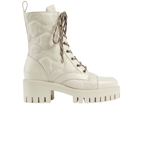 Gucci GG Matelassé Lace Up Boot - 492221