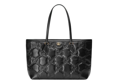 Gucci GG Matelassé Medium Tote - Black