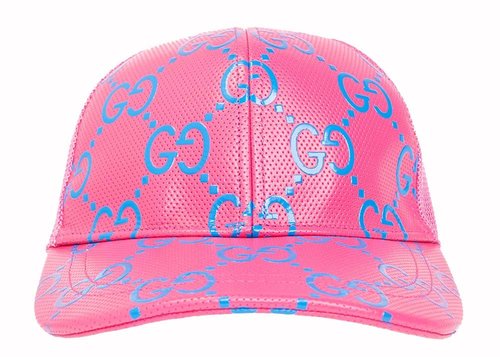 Gucci GG Monogram Print Trucker Cap - Pink/Blue