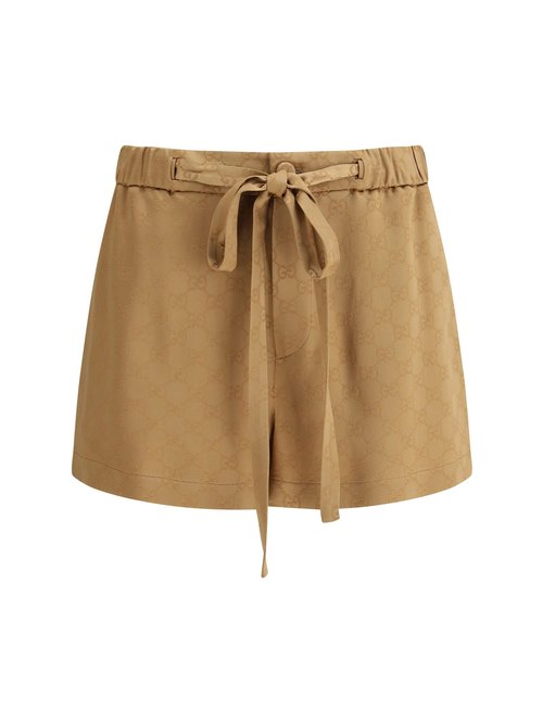 GUCCI｜SHORTS (814743 ZAQKJ 2031) GG satin shorts in copper | GUCCI® US