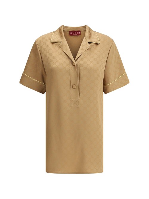 Gucci Gg Pattern Silk Shirt - 814927ZAQKJ_2031