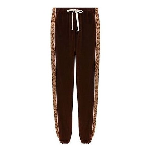 Gucci GG Rhombus Velvet Track Pants - Brown - 595527-XJBTB-2044