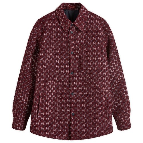 Gucci Bouclé Wool Jacquard Shirt - Burgundy - 787904-ZAQ5N-6419