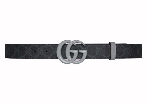 Gucci GG Supreme Monogram Belt - Black/Grey