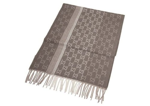 Gucci GG Wool Scarf - Dark Brown/Light Brown - 391530-4G944-2779