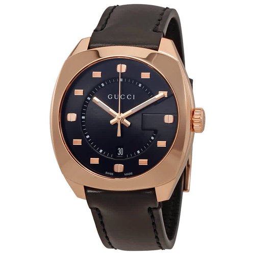 Gucci GG2570 Dial Rose Gold-tone Watch YA142309 - Black/Gold Tone/Pink/Rose Gold Tone - YA1423-9 DIA-ETER