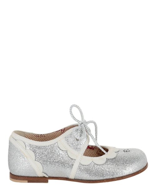 Gucci Glitter ScallopedTrim Dress Sneakers - Silver - 685454-HO940-8160