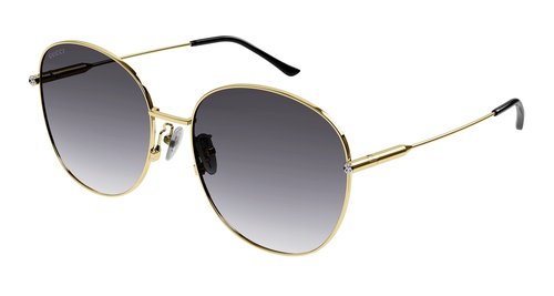 Gucci Gradient Oval Ladies Sunglasses GG1416SK 001 59 - Gold Tone/Grey - GG1416-SK 00-1 59