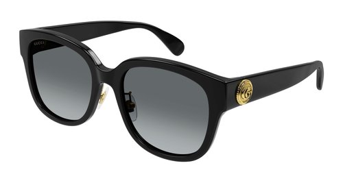 Gucci Gradient Sport Ladies Sunglasses GG1409SK 001 55 - Black/Grey - GG1409-SK 00-1 55