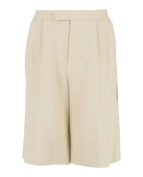 Gucci High Rise Tweed Shorts - White - 683105-ZAGLM-9874