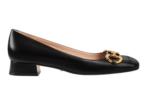 Gucci Horsebit Ballet Flat Leather - Black/Gold - 645600-C9D00-1000