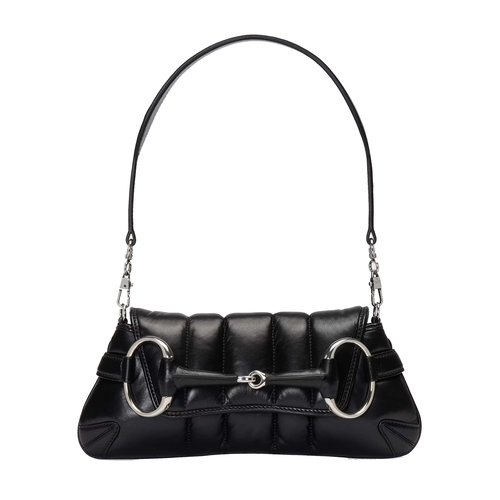 Gucci Horsebit Chain Small Shoulder Bag - Black