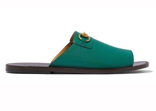 Gucci Horsebit Flat Slide - Green - 723624-18A00-3120