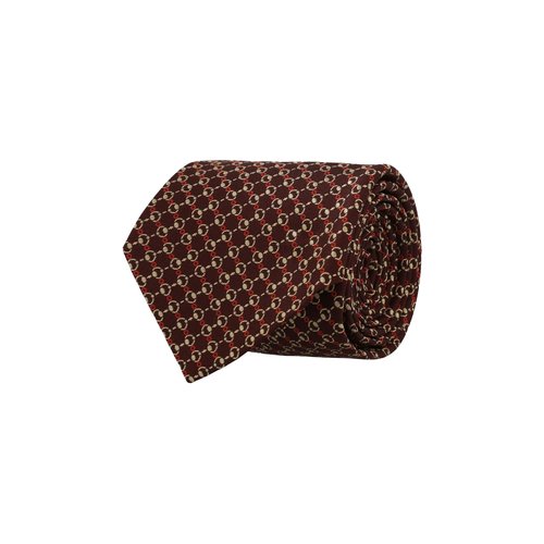 Gucci Horsebit Silk Jacquard Tie - Amaranth - 836126-4E009-6079