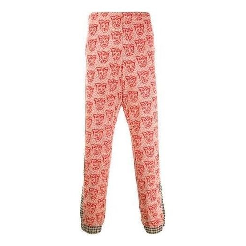 Gucci Houndstooth Cat Print Track Pants - Orange - 580555-XJBGQ-7548