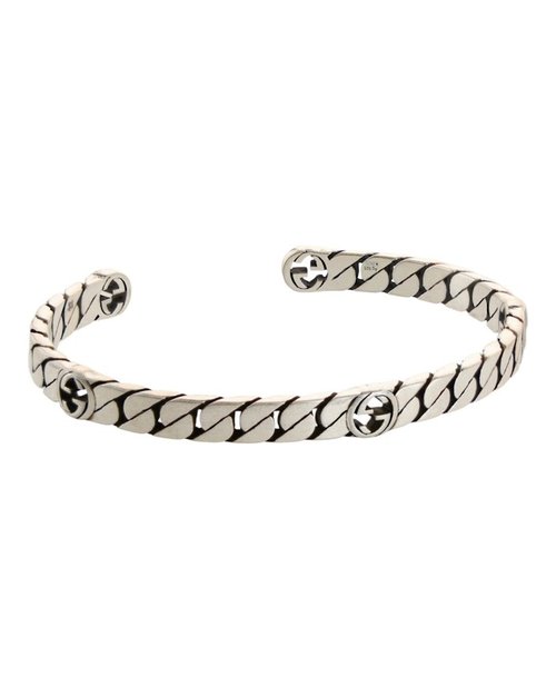 Gucci Interlocking G Cuff Bracelet - Silver