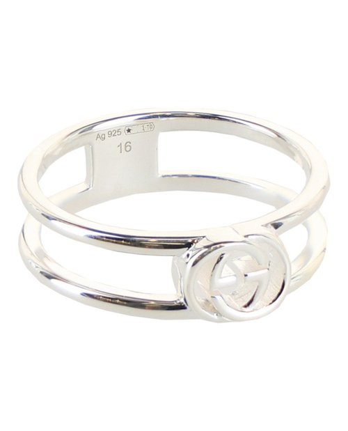 Gucci Interlocking G Cutout Ring - Silver