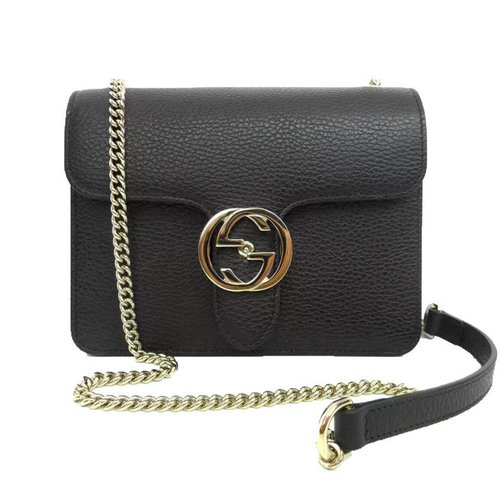 Gucci Interlocking G Shoulder Bag Small - Black