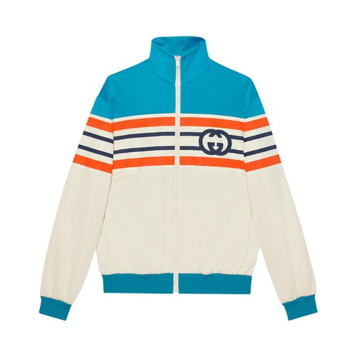 Gucci Interlocking G Stripe Jacket - Blue - 673299-XJDU1-4628