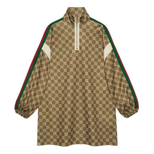 Gucci Interlocking G technical jersey dress 'Olive green - Olive green/Ivory/Green - 678689-XJD1G-3357