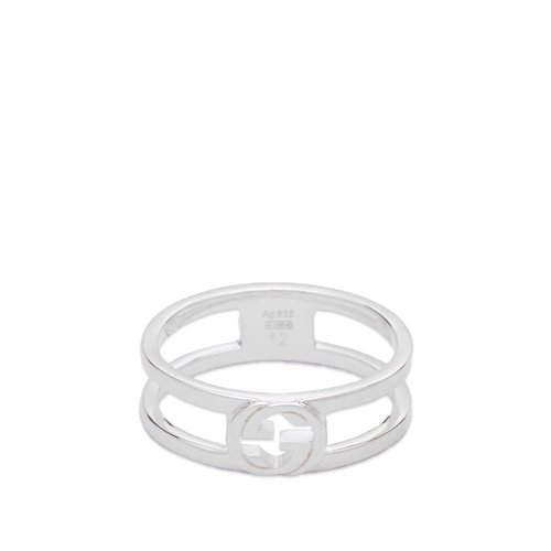 Gucci Interlocking Ring 6mm - Silver - YBC797029001