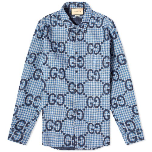 Gucci Check Shirt - Azure/Blue - 770438-ZAOBM-4061