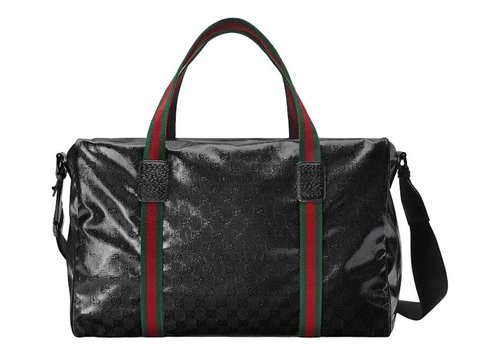 Gucci Large Duffle Bag with Web - Black