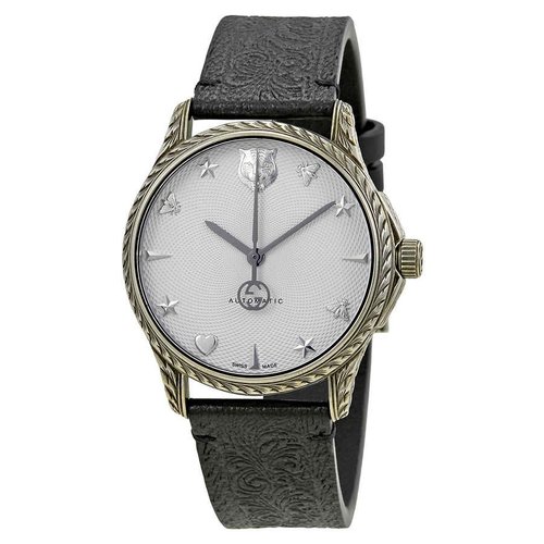 Gucci Le Marche Des Merveilles Silver Dial Automatic Watch YA1264004 - Black/Silver Tone - YA1264004 DIAMETER-DIMENSION