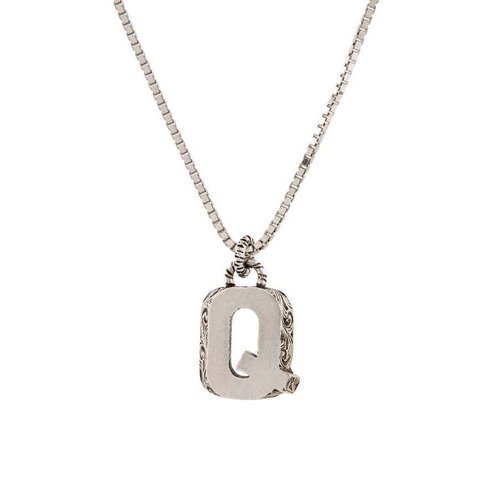 Gucci Letters Necklace - Silver Tone - YBB60707800100U INCHES