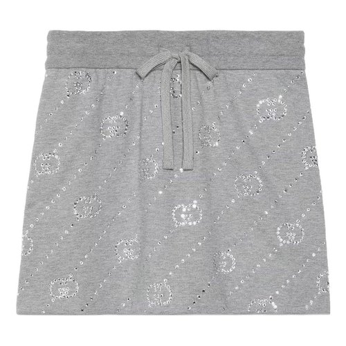 Gucci Light Felted Cotton Jersey Skirt - Grey - 770187-XJF01-1056
