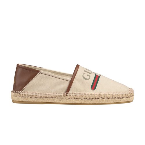 Gucci Logo Espadrille - Brown/Green/Red - 523203-9SJ10-9075