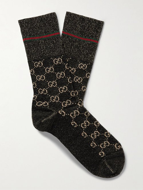Gucci Logo-Jacquard Cotton-Blend Socks - 1078 - 572266-4G056-1078