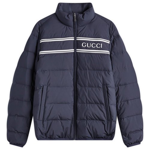 Gucci Logo Lightweight Down Jacket - Navy - 794821-Z8BTA-4215