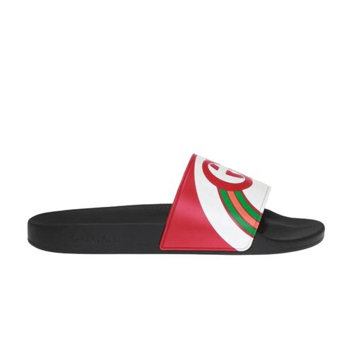 Gucci Logo Slide - Live Red/Multi-Color - 548703-JDB00-6527