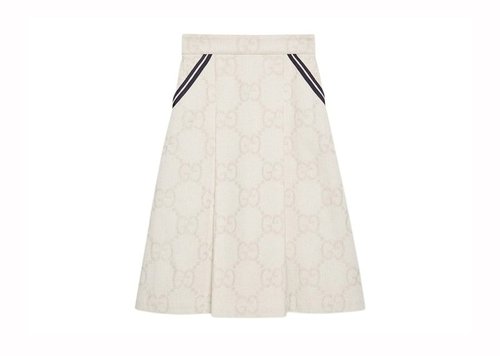 Gucci Maxi GG Skirt - White - 691847-XDBX2-9207