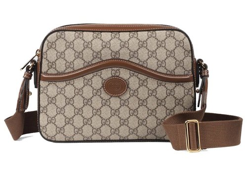 Gucci Messenger Bag with Interlocking G - Beige/Ebony