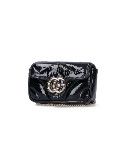 Gucci GG Marmont Patent Leather Super Mini Bag - 476433-AADP6-1000