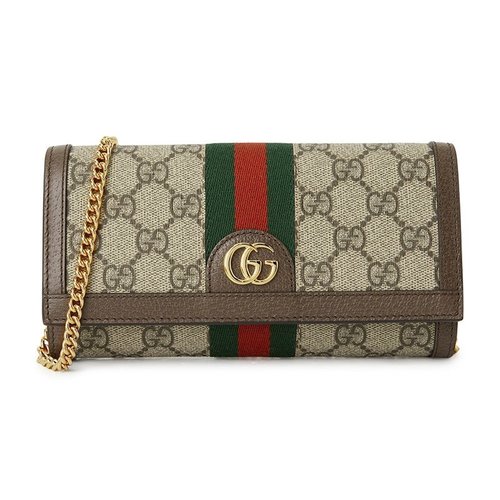 Gucci Ophidia Chain Long Wallet - Beige