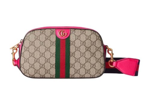 Gucci Ophidia GG Small Crossbody Bag - Beige/Ebony/Pink