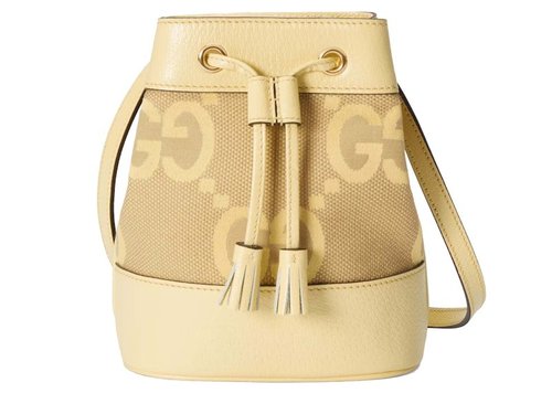 Gucci Ophidia Jumbo GG Mini Bucket Bag - Camel/Banana
