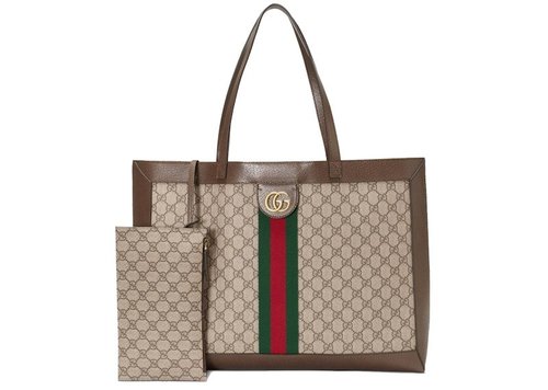 Gucci Ophidia Soft GG Supreme Medium Tote - Beige/Ebony